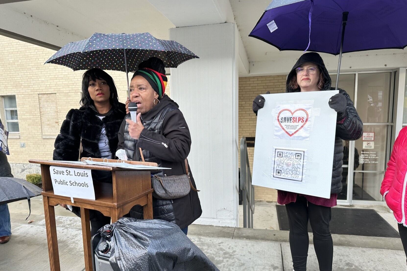 SLPS supporters protest new charter high school